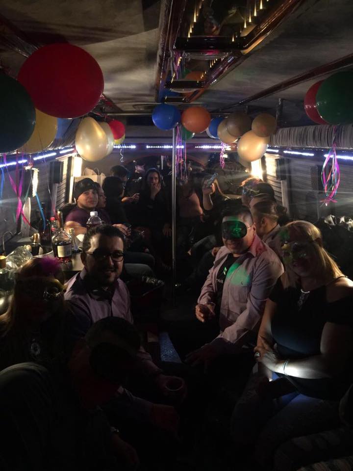 Party in bus