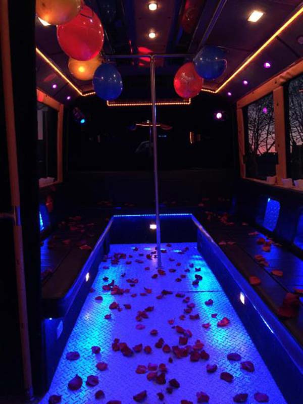 Party bus interior